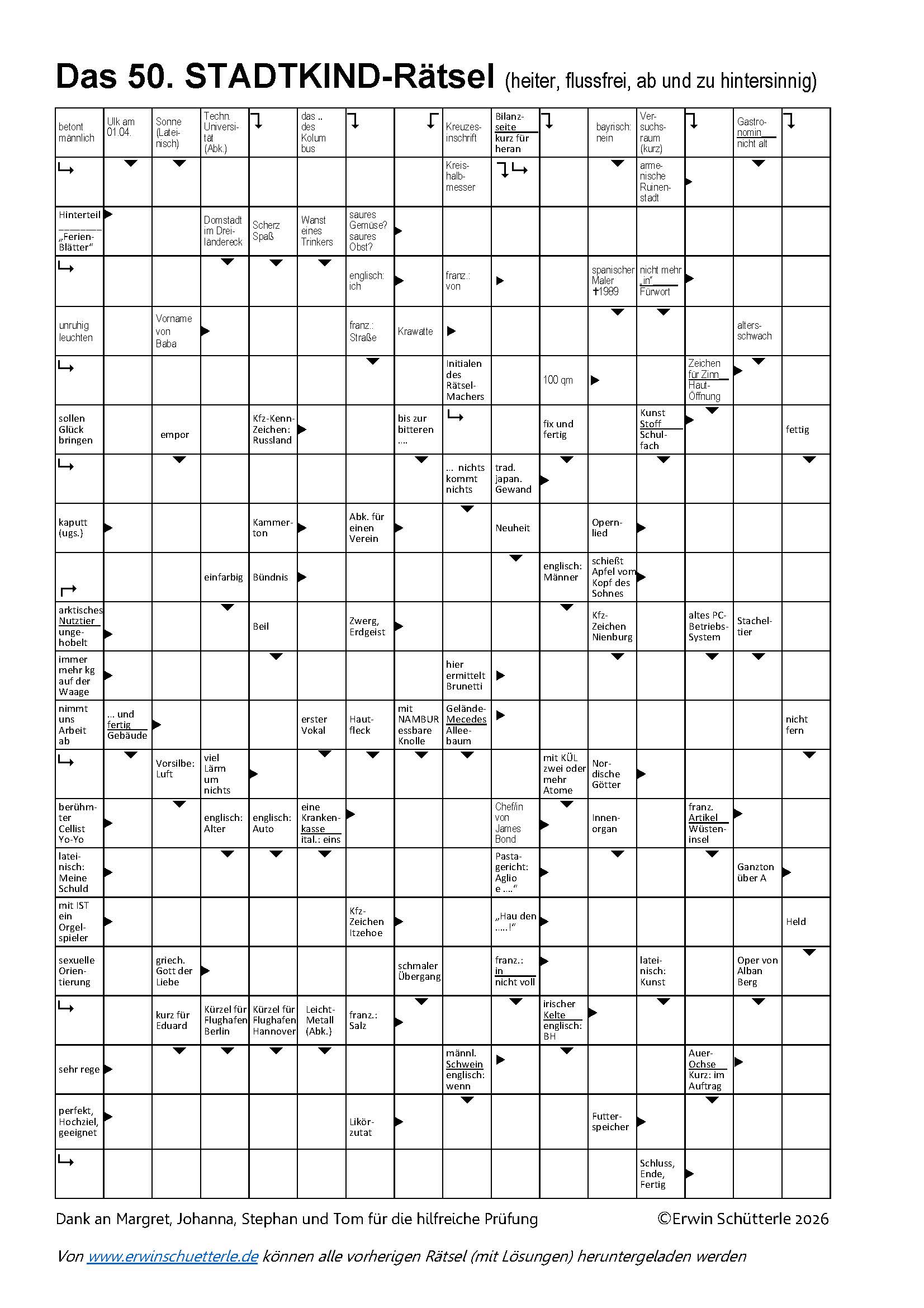 Rätsel50 Jubi Schweden Kreuz A4